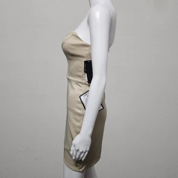 City Studio Champaigne Strapless Wrap Skirt Strapless Dress Size 1 - Picture 3 of 9